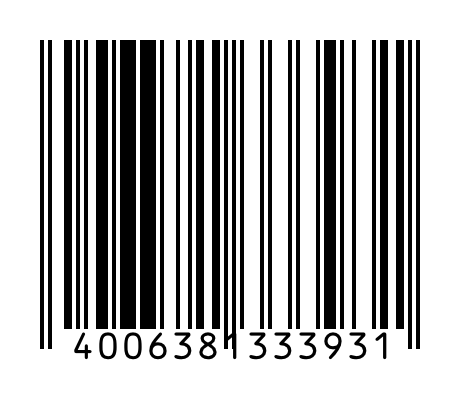 An EAN-13 barcode of vertical black bars on white, with the digits 4006381333931 printed beneath.